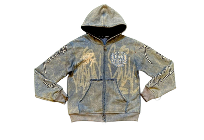 'Imperial Frost' Rhinestone Zip-Up